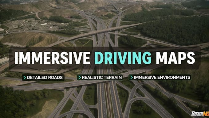develop beamng immersive driving maps with detailed road system