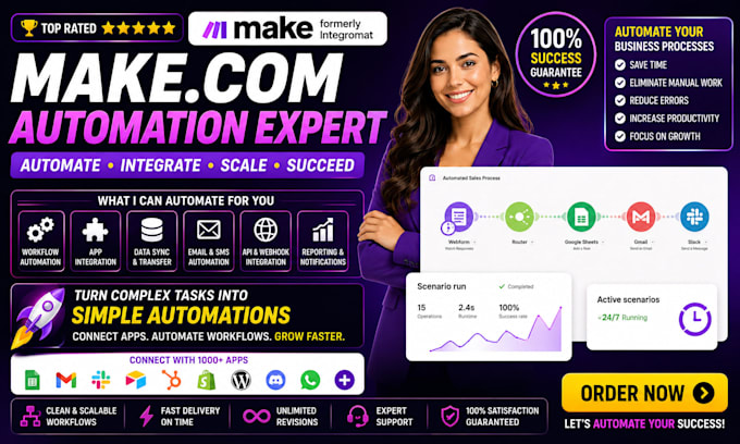 make com automation integromat workflow api integration zapier webhook automatio