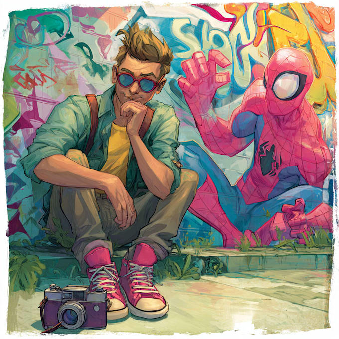 comic book illustration with comic book illustrator