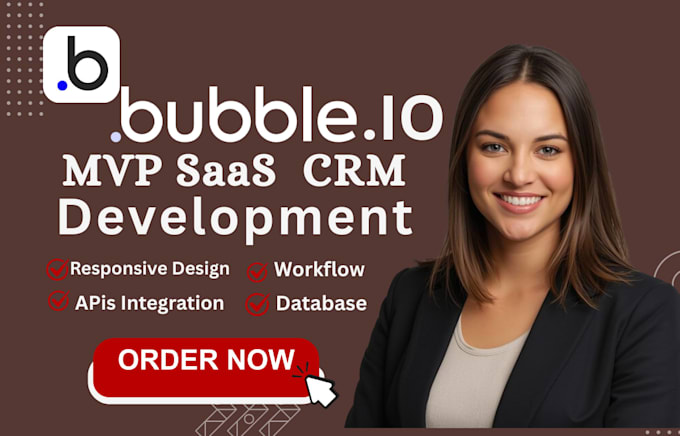 build bubble io web application mvp saas crm development apis integration