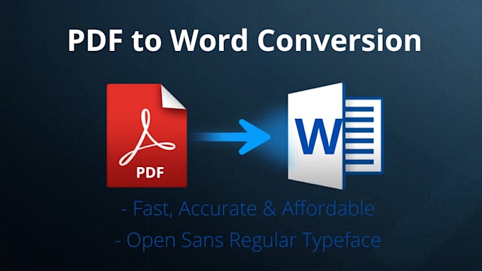 do PDF to word conversion manually