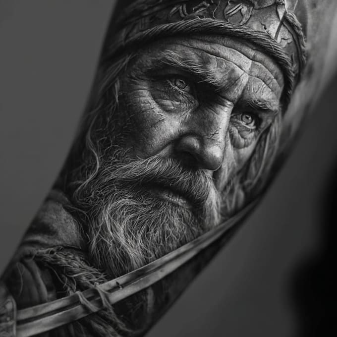create professional tattoo design in realism style
