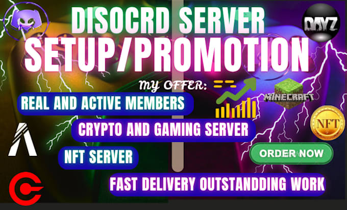 do game server setup for minecraft, fivem dayz discord game server promotion
