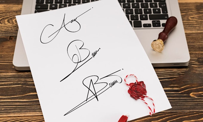 design artistic signature logo or autograph