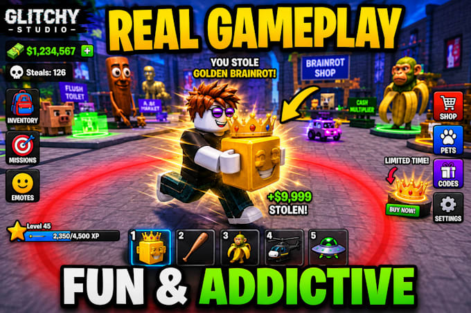 create a custom roblox steal a brainrot game