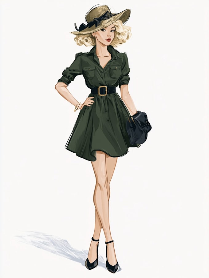 drawing fashion illustrations for designer presentations