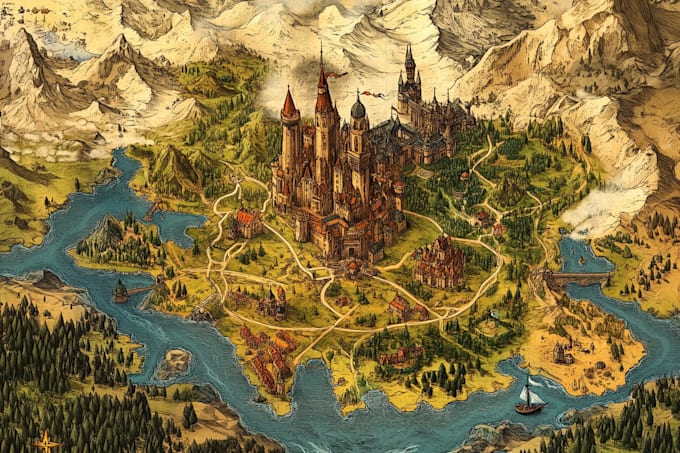 custom fantasy map for you