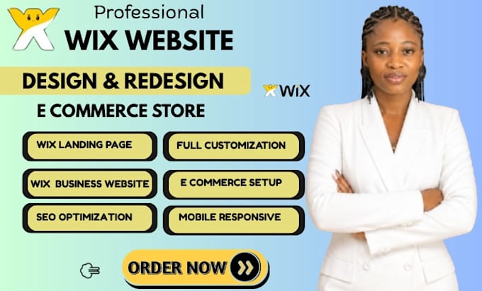design wix website, website development, redesign business wix website