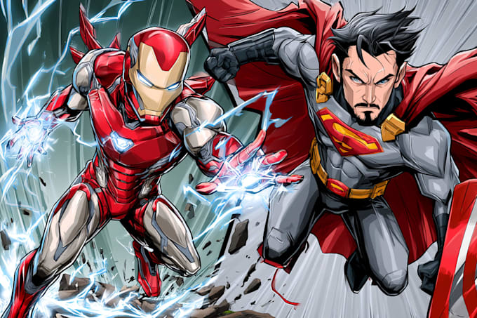 superhero comic page superhero character for comics