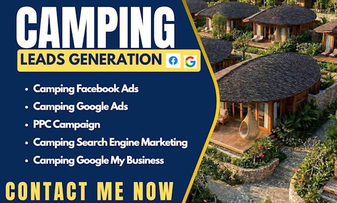 generated targeted camping leads, camping outdoor brands, facebook ad, google ad