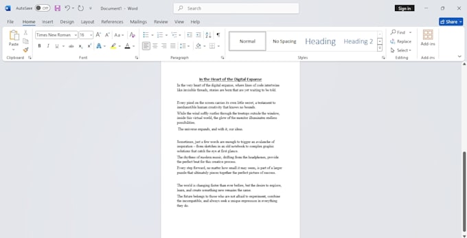 do translating text in word