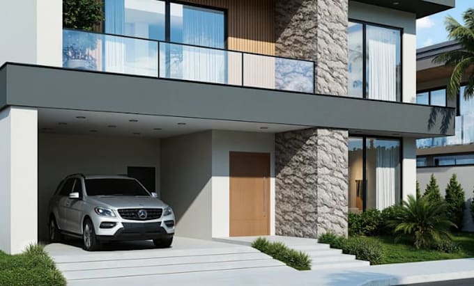 do 3d cgi exterior design with realistic 3d rendering
