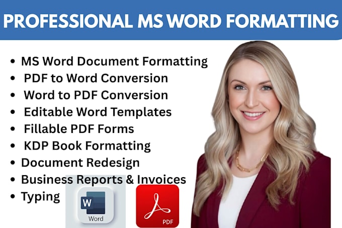 format, edit, and design microsoft word document professionally