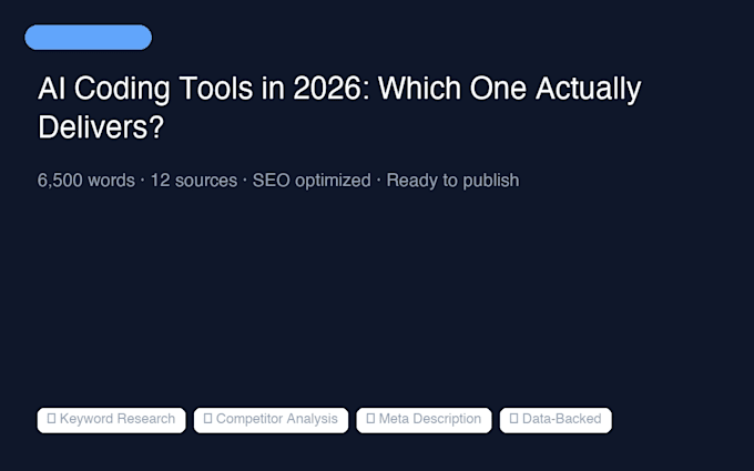 write SEO optimized ai and tech blog posts with research