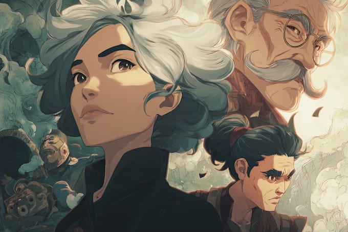 drew comic books characters, illustration
