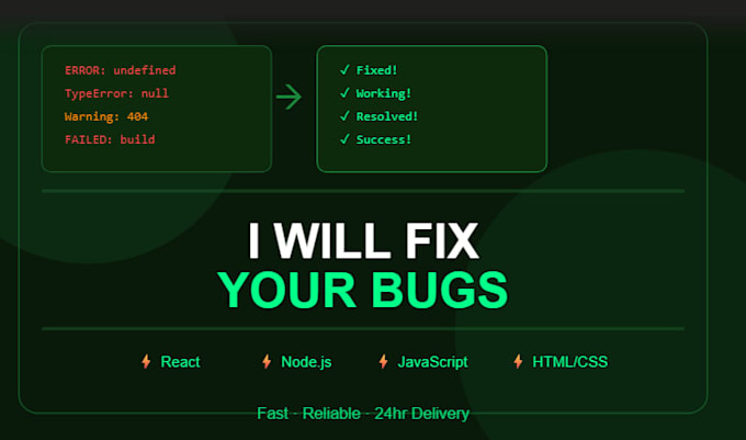 fix your website bugs and HTML CSS javascript errors