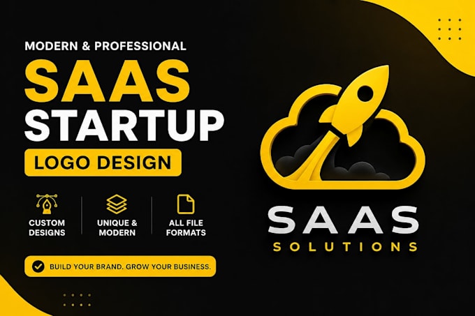 design a modern tech startup saas ai saas software technology logo