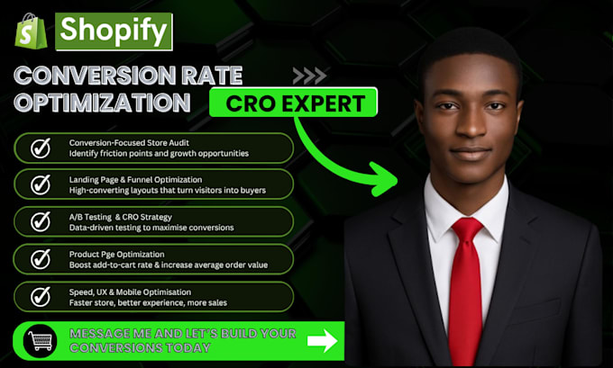 optimize your shopify store for higher conversions and more sales as cro expert