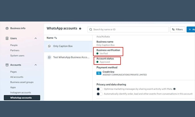 verified facebook business manager