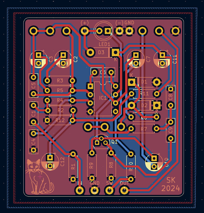 create custom pcb and schematics for audio amplifiers, preamps, and guitar pedal