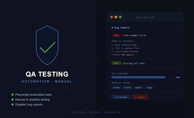 do manual and automated testing for your web application