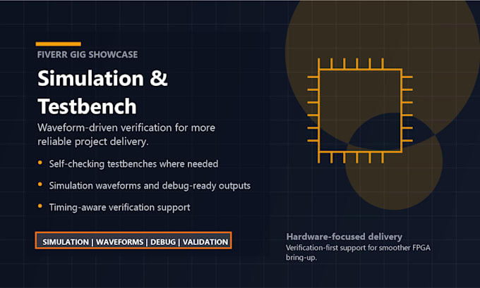 design fpga rtl in verilog or vhdl with simulation and testbench