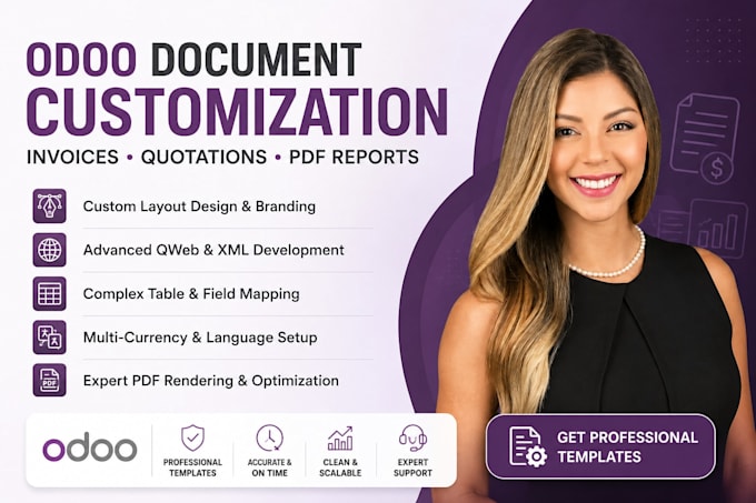 design odoo invoice quotation template customization pdf report design and setup
