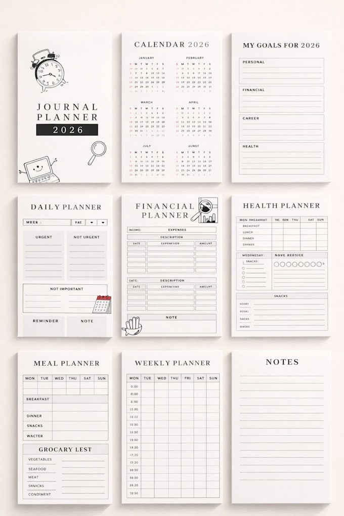 design your custom daily, weekly, or monthly digital planner