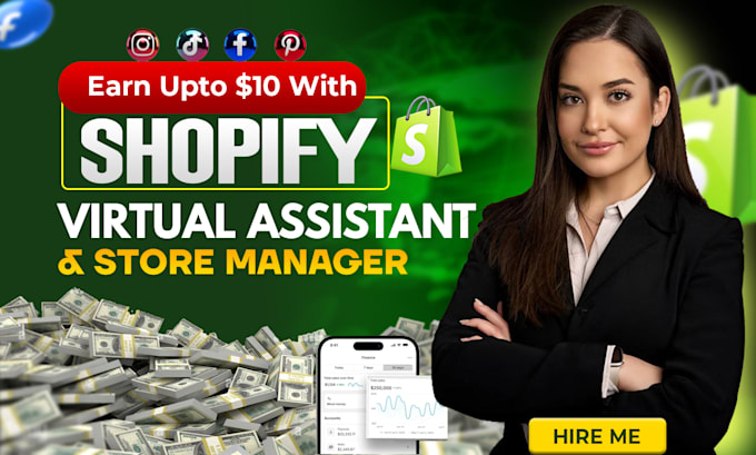 be shopify virtual assistant, shopify store manager, dropshipping manager