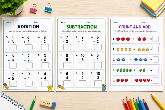 design printable educational worksheets for kids