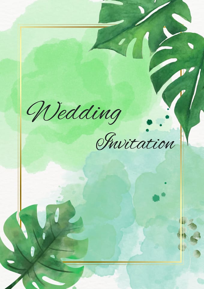 design a cute and elegant wedding invitation