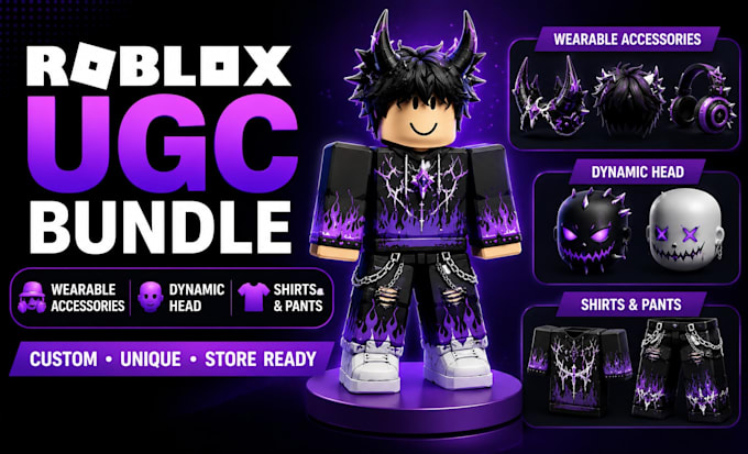 create roblox ugc bundle, dynamic head, shirts and pants