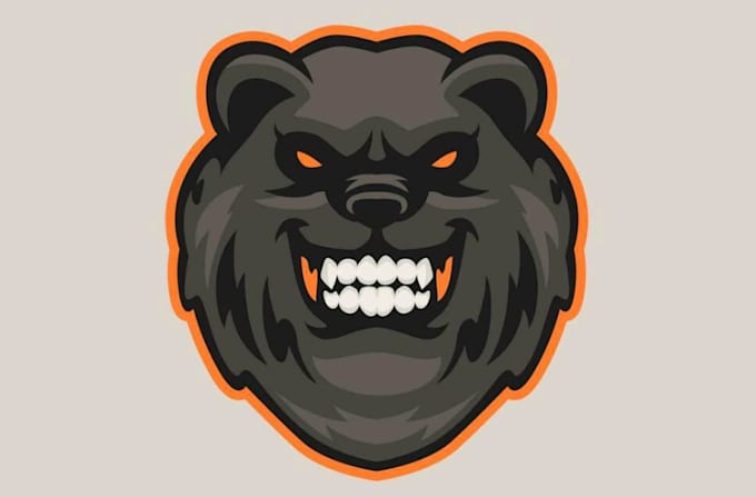 draw stunning bear mascot logo with unique style