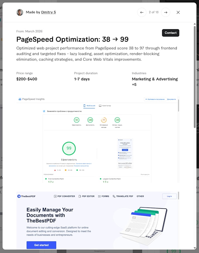improve your website pagespeed and core web vitals