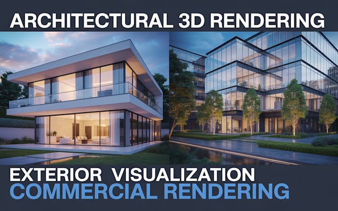 design architectural 3d models, commercial rendering and visualization