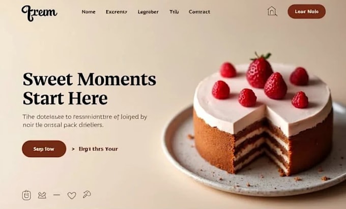 design squarespace bakery website cake business website dessert website