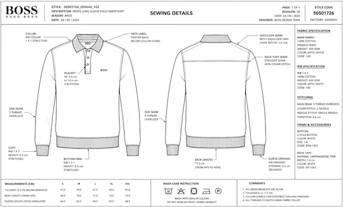 create factory ready puffer jacket and outerwear tech packs