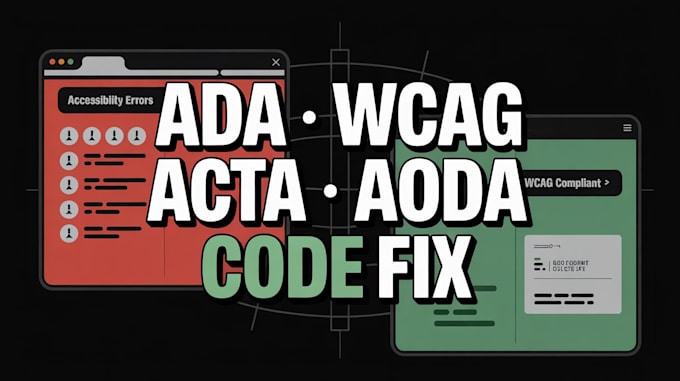 fix your website to be fully wcag, ada and aoda compliant with clean code