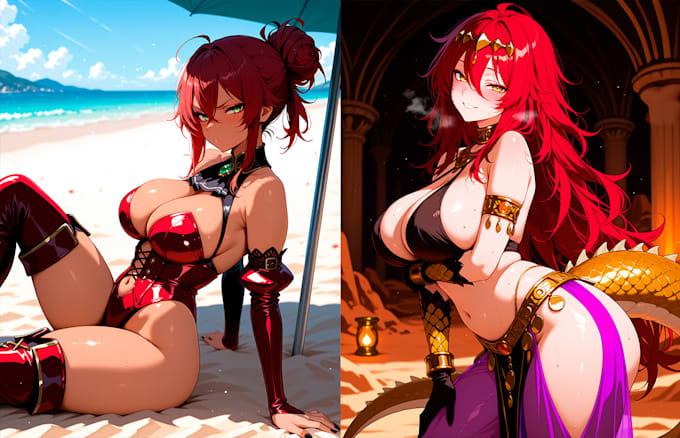 design premium custom anime characters using ai art