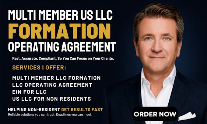 form your multi member US llc with ein and operating agreement