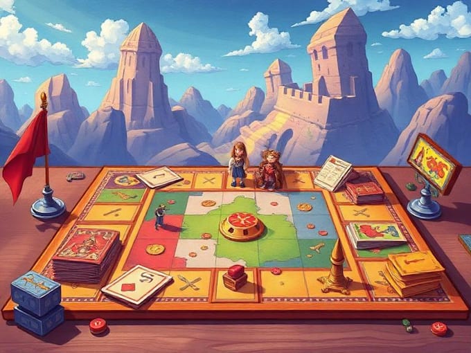 create custom card game and board game illustrations professionally