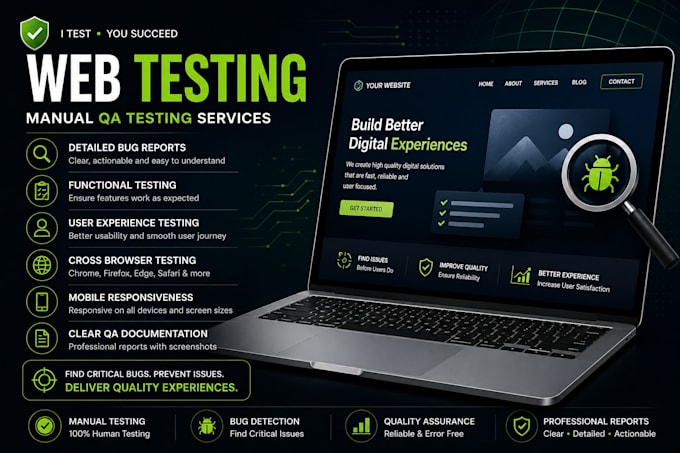 manually test your website or mobile app