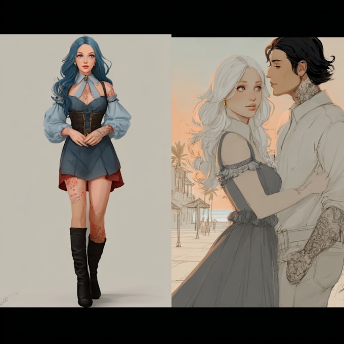 design original concept art and illustrations