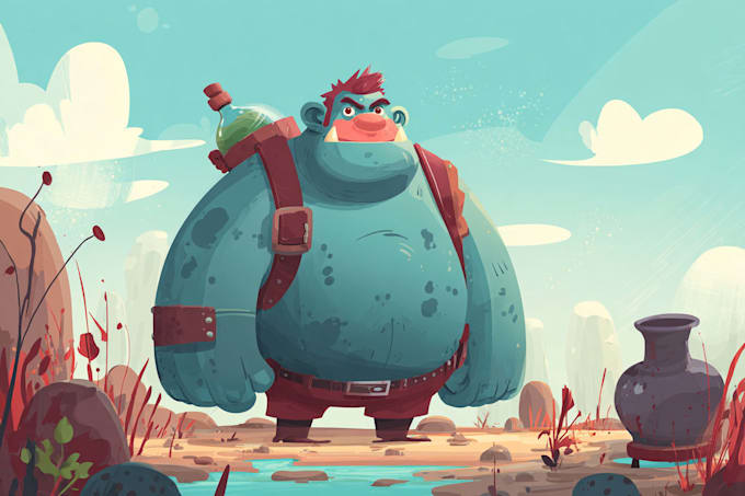 create vector character and anime illustration