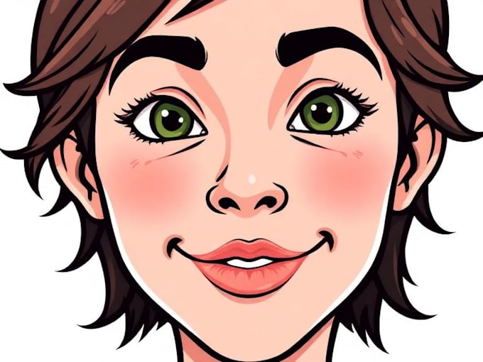 design professional vector face portrait with trendy style