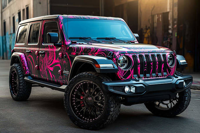 make a car wrap design and vehicle wrap design
