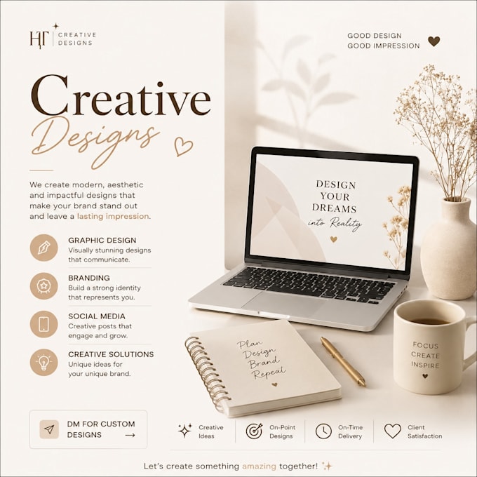 create aesthetic ai social media posts and designs