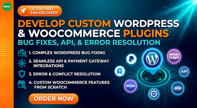 develop custom wordpress woocommerce plugin bugs fix woocommerce wordpress error