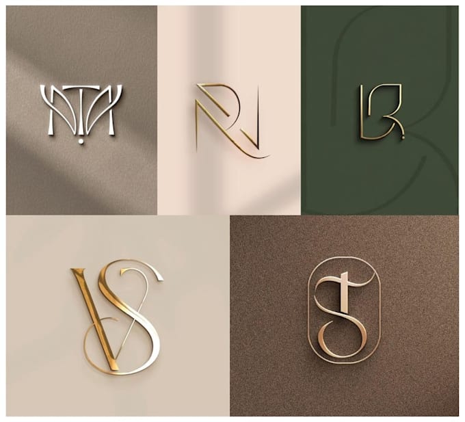 design a modern monogram and initial letter logo