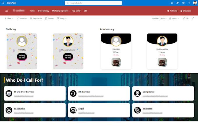 build custom sharepoint online intranet portal using spfx
